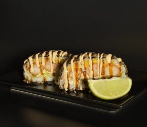 Sushi-burger s krevetou
